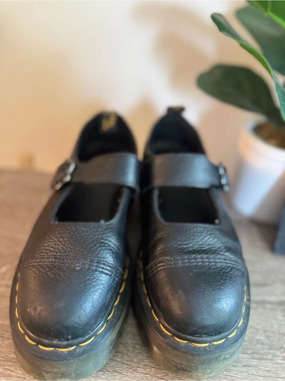 Dr. Martens Black Chunky Platform Mary Jane with Buckle
